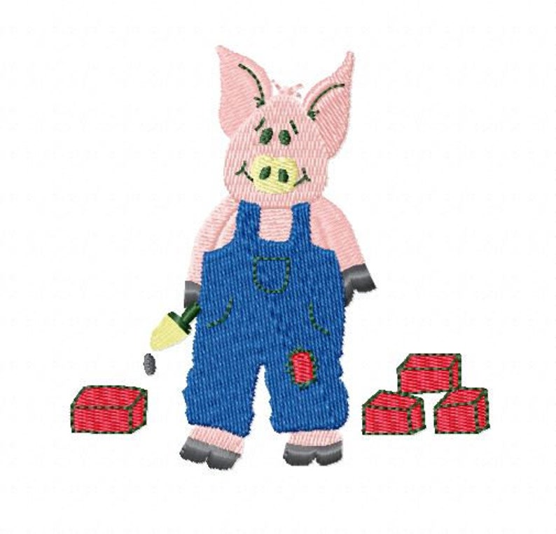 Three little pigs machine embroidery design set 4x4  etsy Three little pigs machine embroidery design set 4x4  etsy