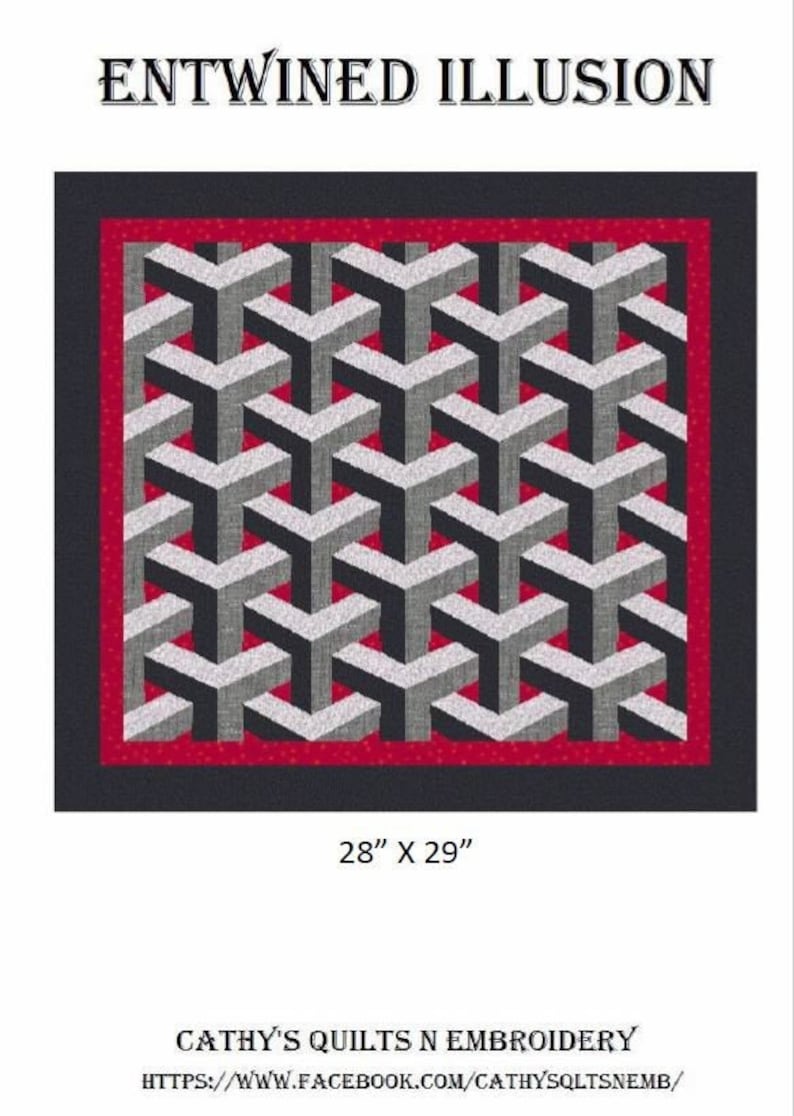 Entwined Illusion Wall Quilt Pattern Etsy