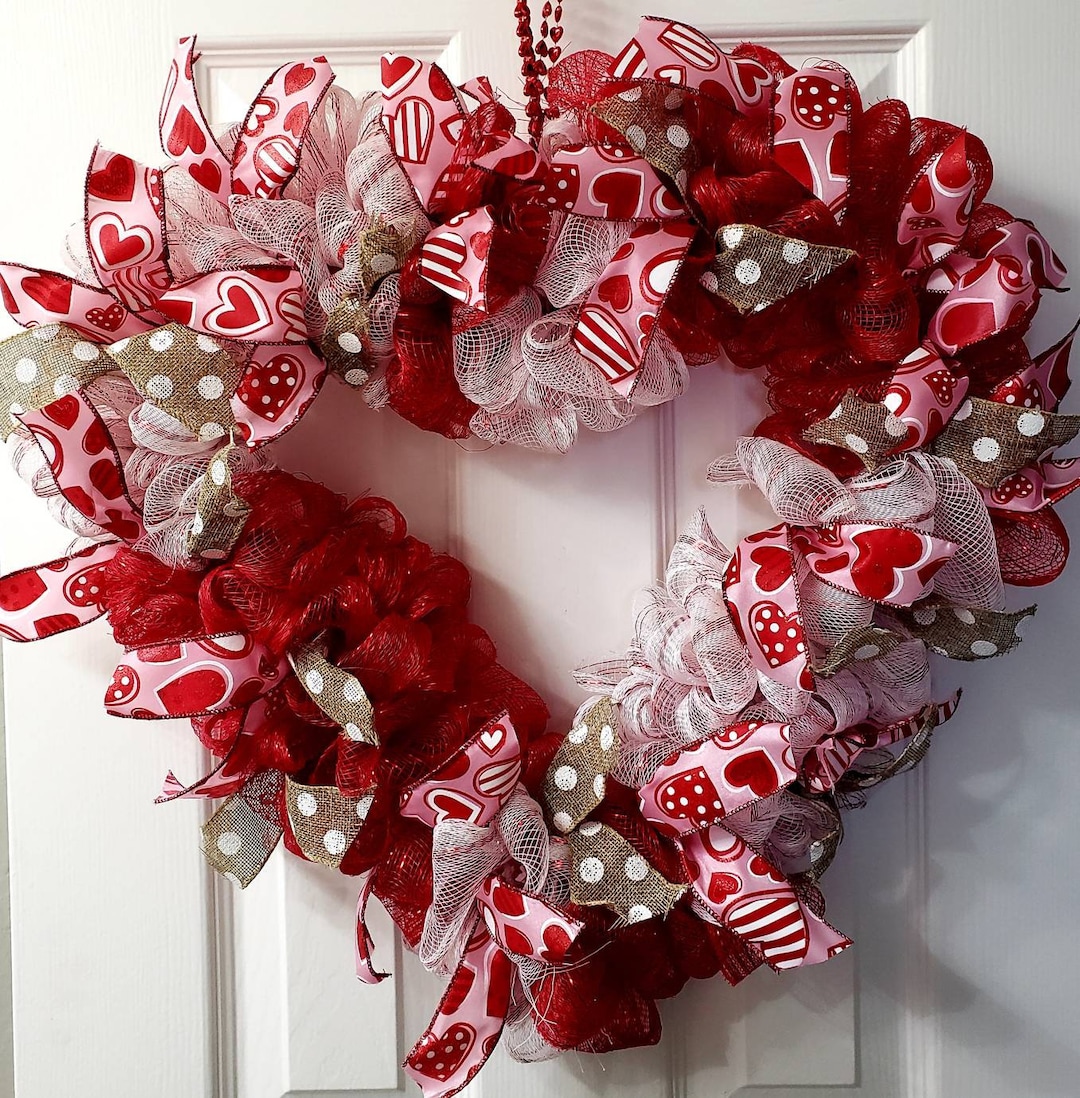 Make a Valentine's Day Wreath from Dollar Store Ornaments - Bright