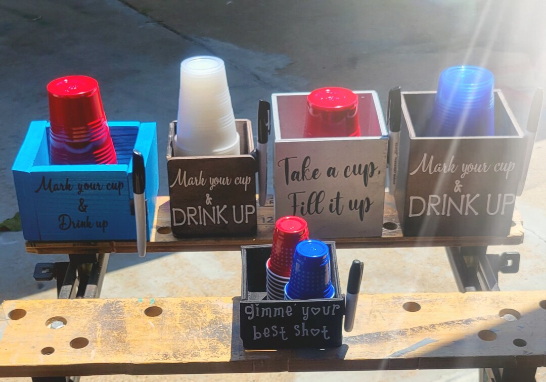 Dixie Cup Holder W/marker Etsy