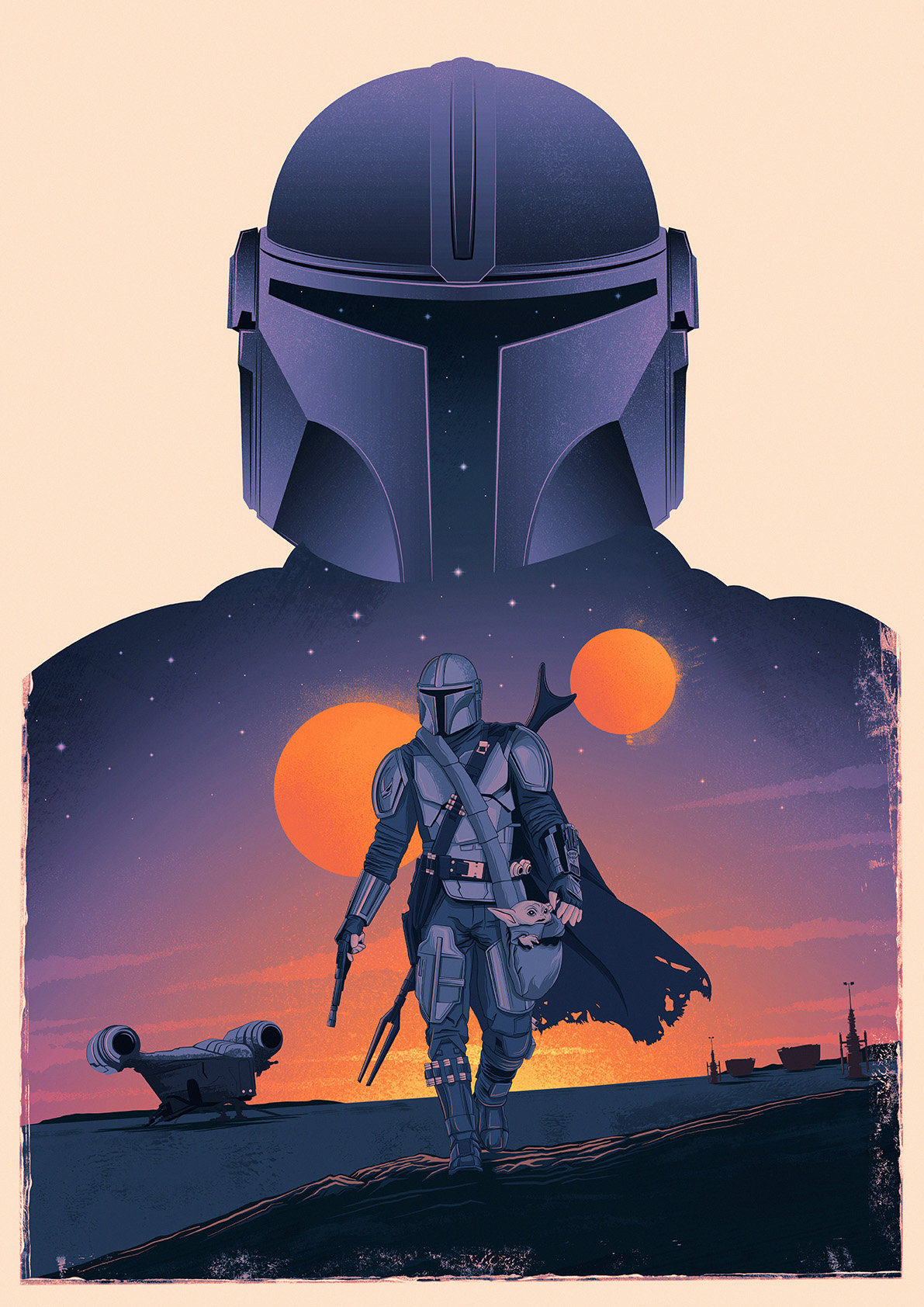 The Mandalorian Print Star Wars - Etsy Poster