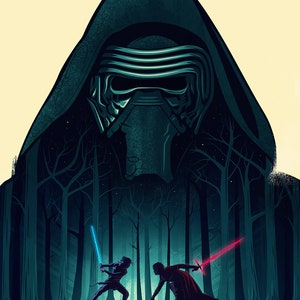 Star Wars Poster the Force Awakens Print Kylo Ren - Etsy