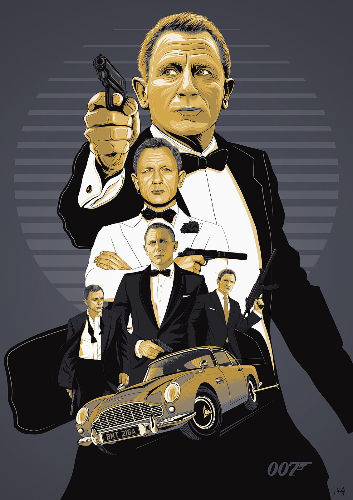 007 James Bond Daniel Craig Celebration Poster Print - Etsy UK