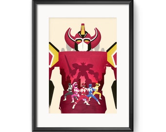 Mighty Morphin Power Rangers Megazord Poster Print