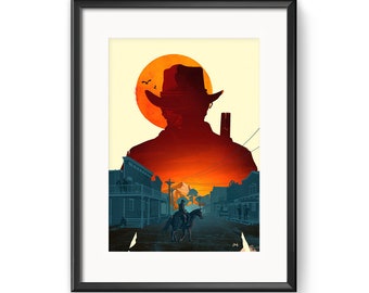 Red Dead Redemption - Arthur Morgan - Wild West Cowboy Poster Print