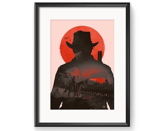 Red Dead Redemption Heist Edition - Arthur Morgan - Wild West Cowboy Poster Print