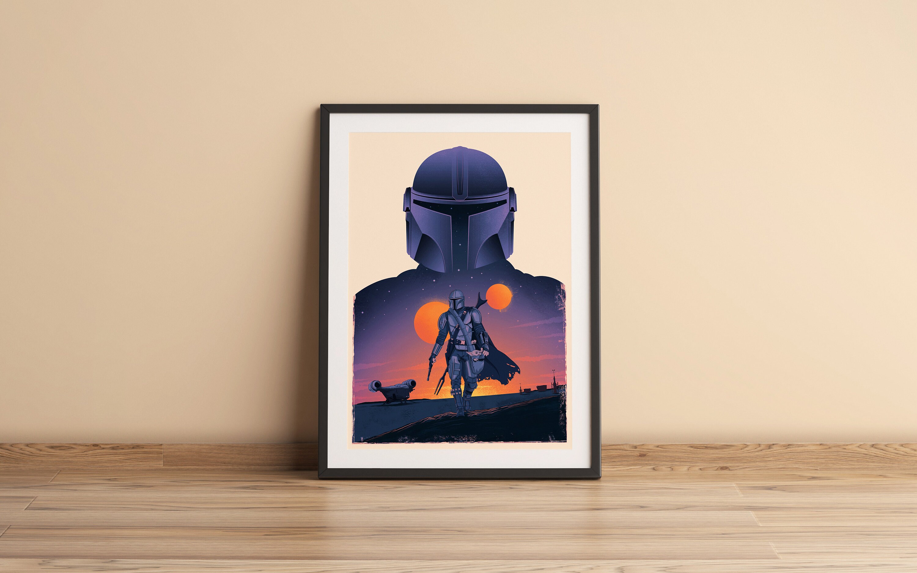 Mandalorian Print Poster The - Etsy Star Wars