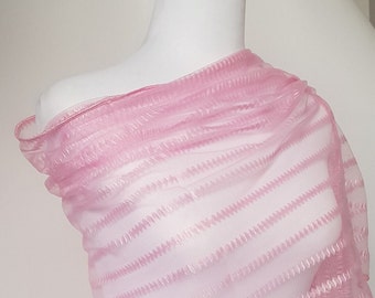 Pink Scarf, Pink Net Scarf, Bright Pink Shawl, Pink Wrap, Pink Stole, Evening Wrap, Pink Accessory, Gift For Her