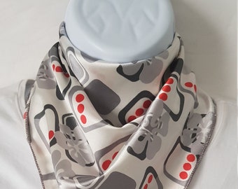 Silk Square, Charmeuse Silk Square, white Square Scarf, Silk Square, Square Scarf, Charmeuse Silk, Charcoal Silk Square, Gift For Her