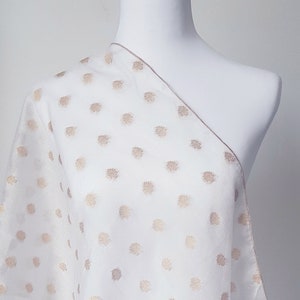 Gold Shawl, White Shawl, Ivory Shawl, Gold Floral Shawl, White Scarf, Gold Wrap, Gold Scarf, Shawl, Wedding Wrap, Gift For Her, Shawl Gift