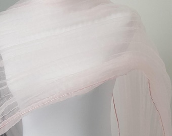 Baby Pink Shawl. Pink Scarf. Pink Shawl.  Light Pink Shawl. Baby Pink Wrap. Pink Wedding Wrap. Pink Crushed Shawl. Pink Bridal Shawl. Gift
