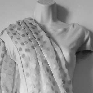 Silver Shawl, Silver Scarf, Silver Wrap, Organza Shawl, Silver Organza Wrap, Silver Cover-up, Bridal Wrap, Wrap, Gift For Her, Shawl Gift