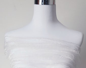 White Shawl, White Scarf, White Organza Shawl, White Crushed Shawl, White Wrap, Crushed Scarf, Shawl, Prom Wrap, Gift For Her, Shawl Gift