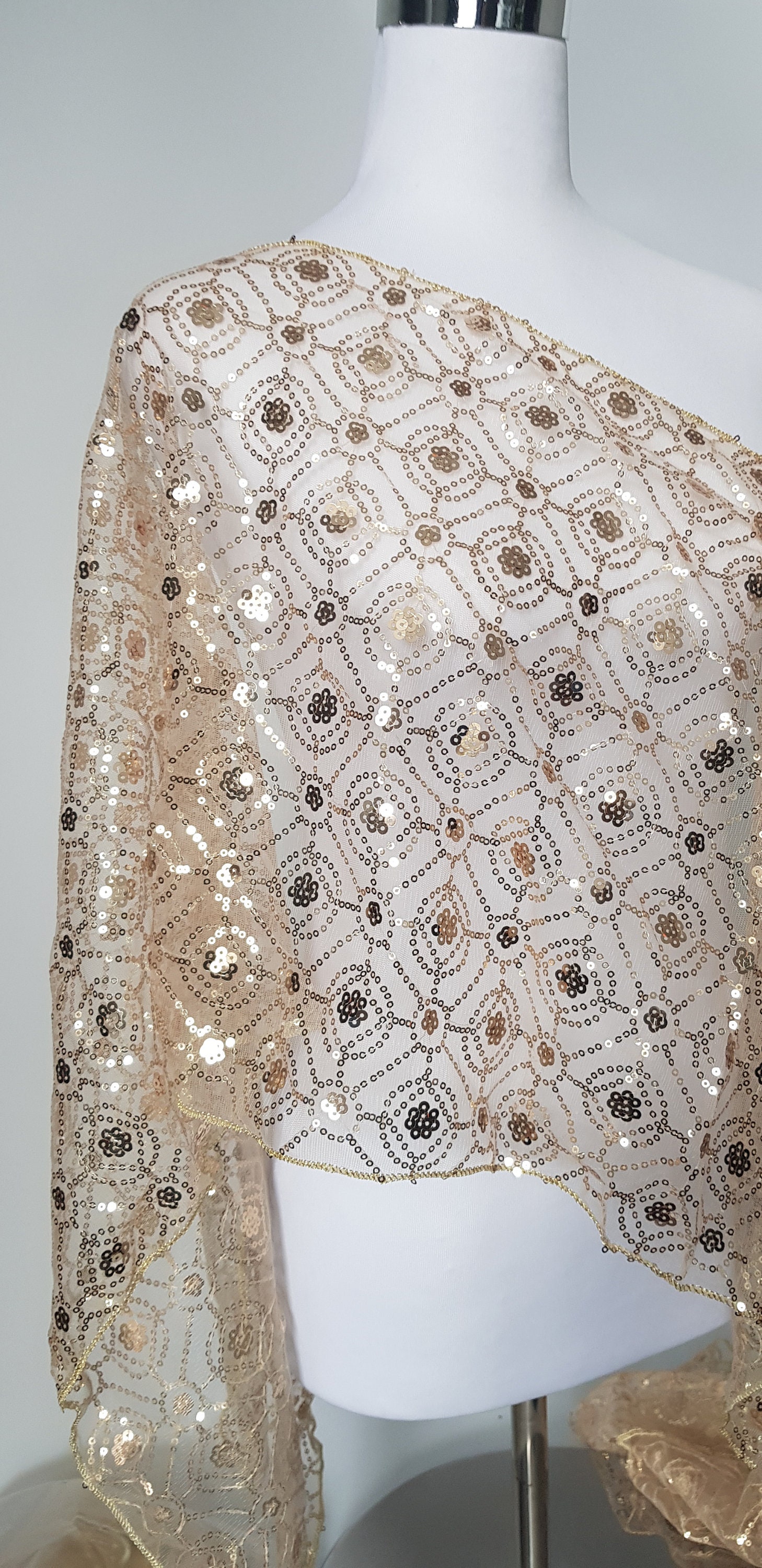 womens gold shawl