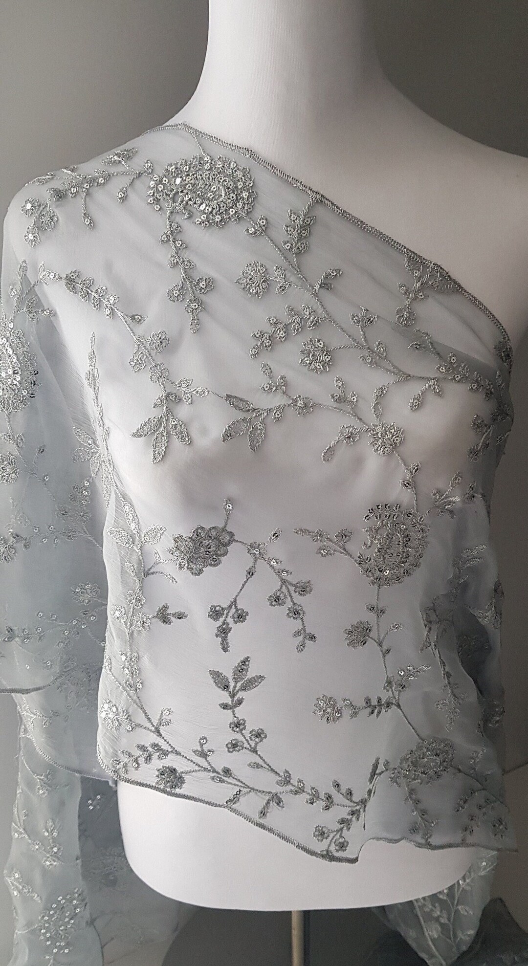 sparkly silver shawl