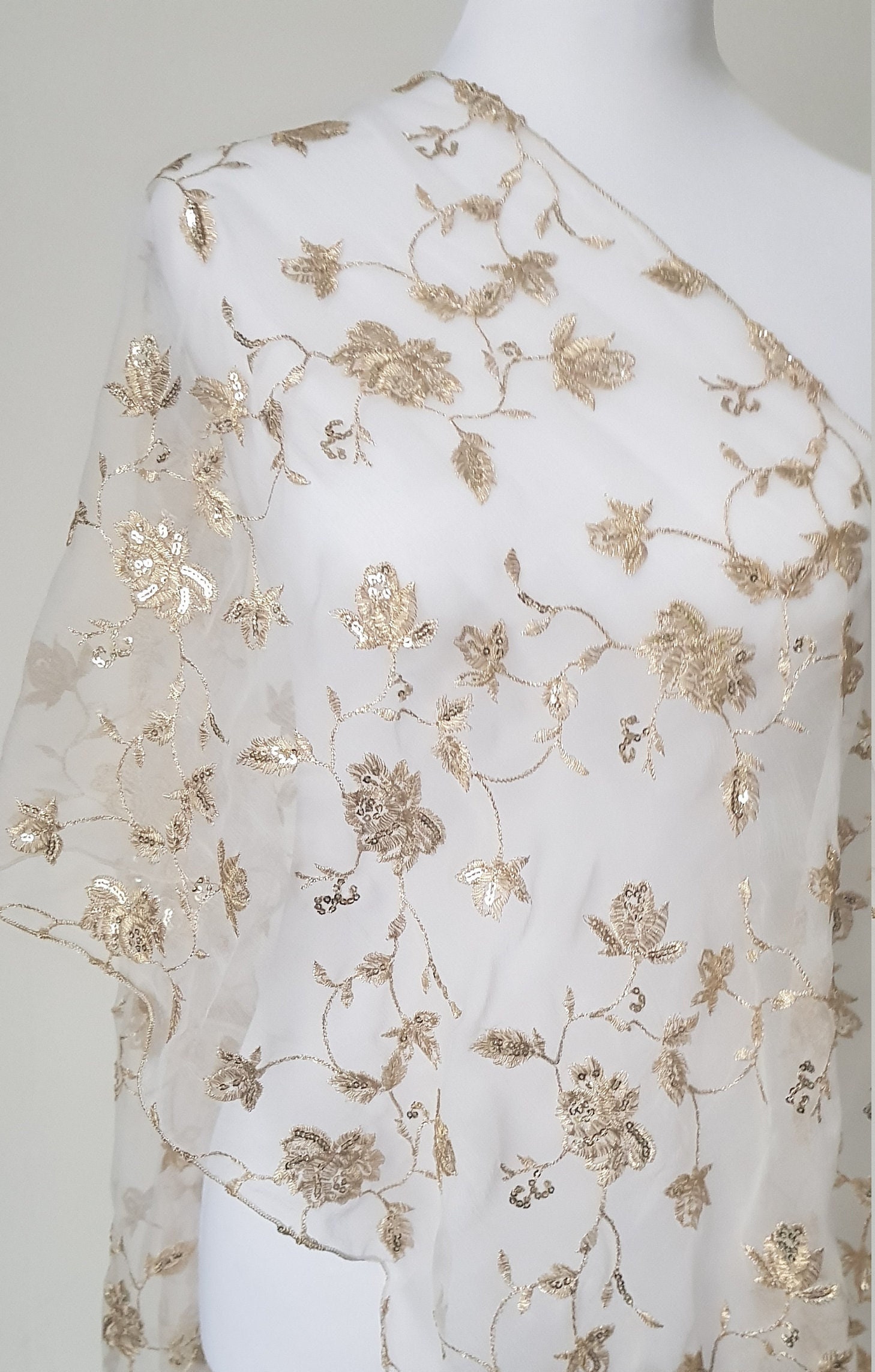 shawl for gold dress