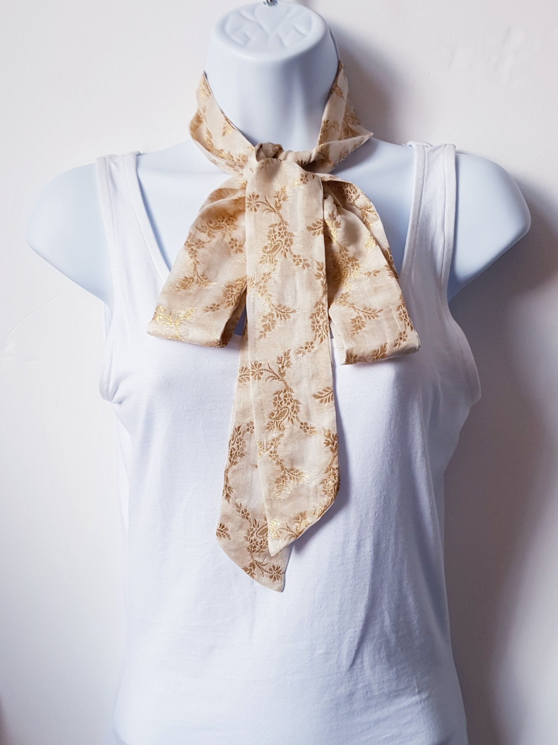 Thin gold scarf deals