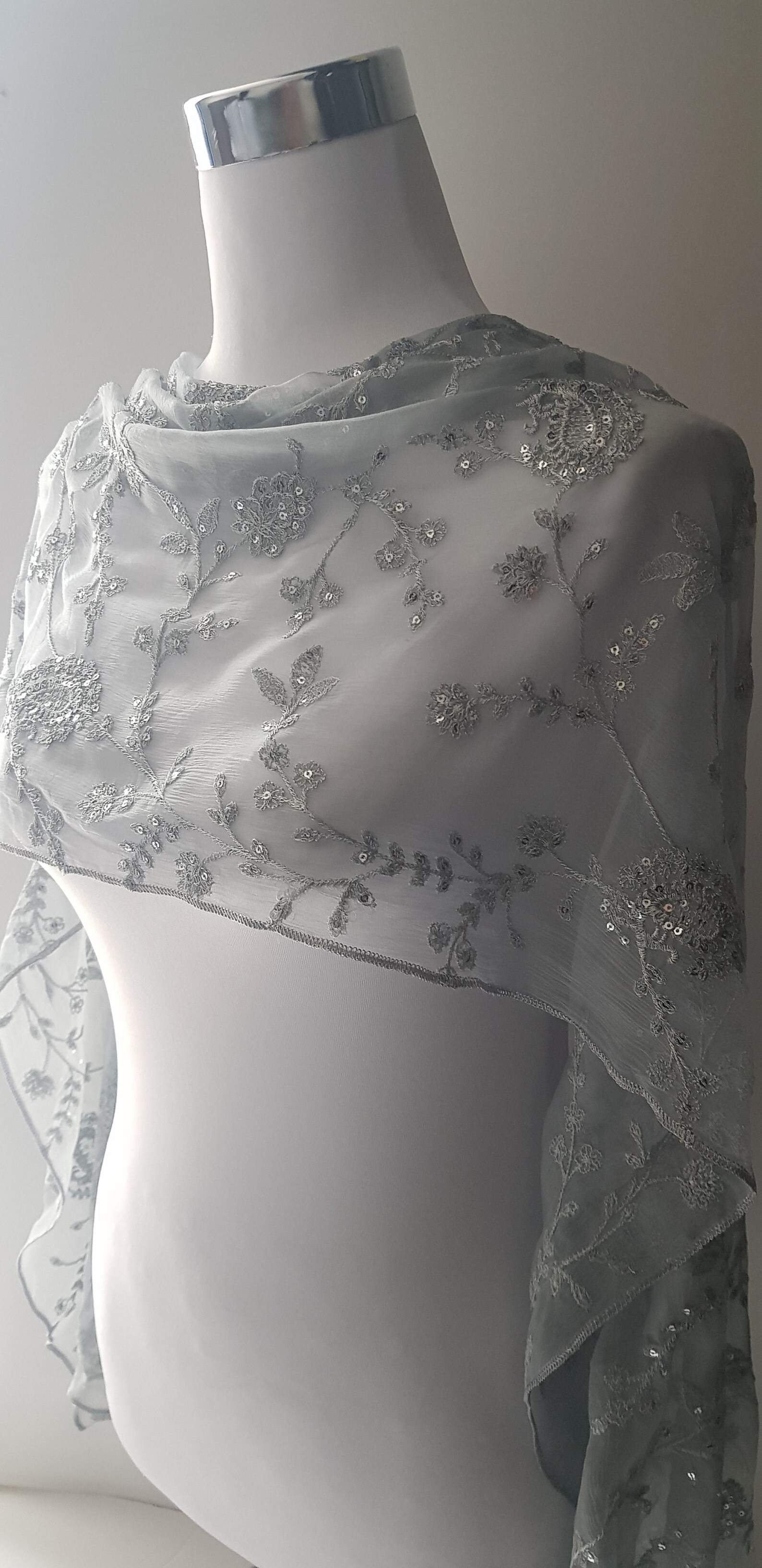 lime green chiffon shawl