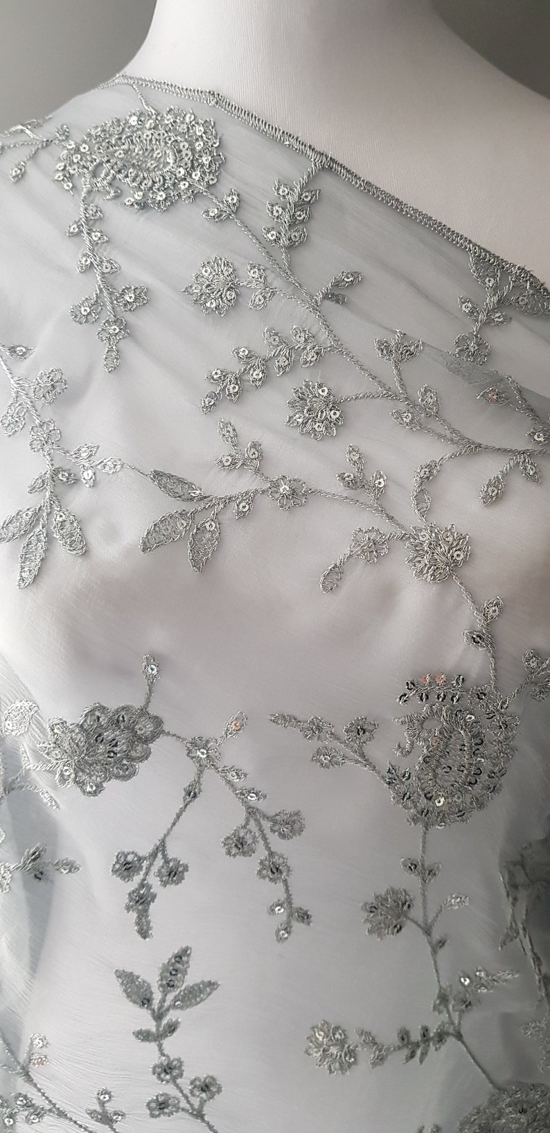 sparkly silver shawl