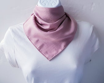 Baby Pink Scarf. Pink Square Scarf. Baby Pink Satin Scarf with Velvety Feel. Neck Scarf. Pink Satin Scarf. Light Pink Square. Scarf Gift.