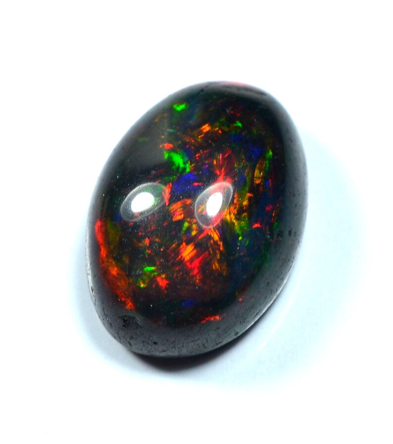 Black Ethiopian Opal Natural Gemstone 3.60 ct Oval Shape Ethiopian Opal Ring Size Multi fire Opal Gemstone 13x9x6 mm