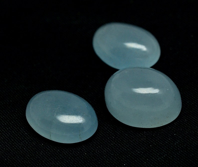 Natural Aquamarine Cabochon 3 Pisces Set Loose Gemstone Earrings And Pendant Size Aquamarine Gemstone 14X11X8 To 14X9X5 MM 20.95 Carat