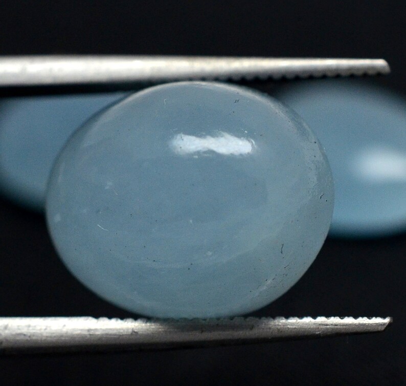 Natural Aquamarine Cabochon 3 Pisces Set Loose Gemstone Earrings And Pendant Size Aquamarine Gemstone 14X11X8 To 14X9X5 MM 20.95 Carat