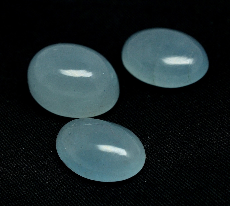 Natural Aquamarine Cabochon 3 Pisces Set Loose Gemstone Earrings And Pendant Size Aquamarine Gemstone 14X11X8 To 14X9X5 MM 20.95 Carat