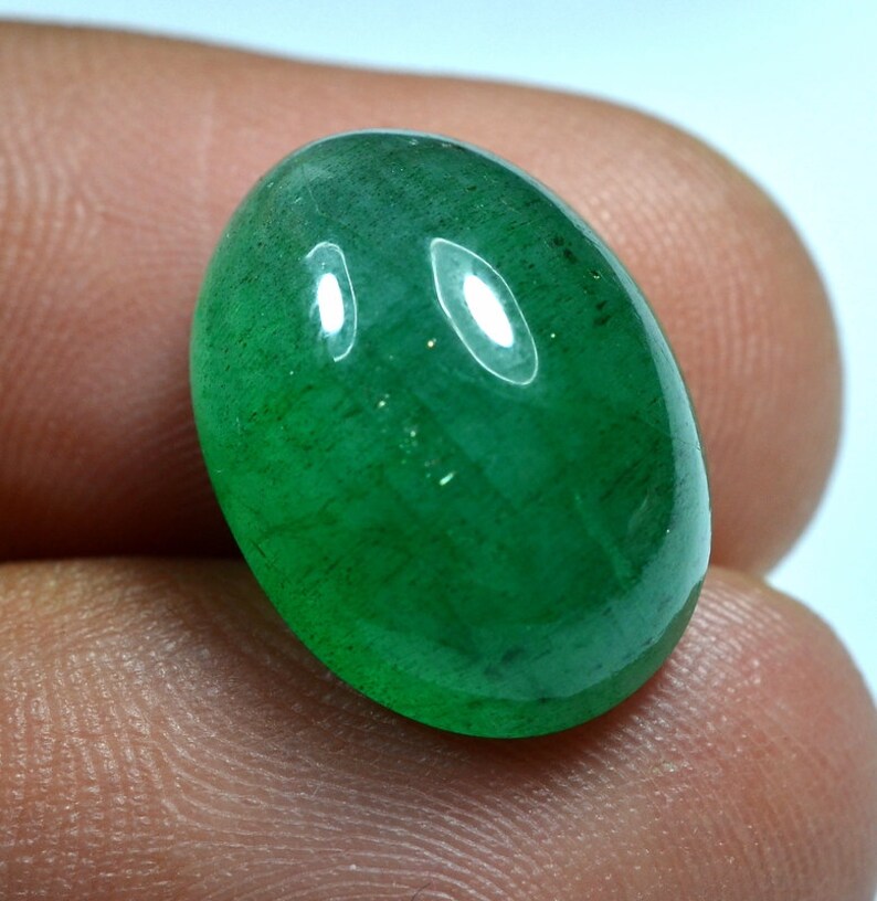 Oval Shape Emerald Ring Size Top Emerald Gemstone 17x12x8 mm Natural Emerald Cabochon Loose Gemstone 11.30 ct
