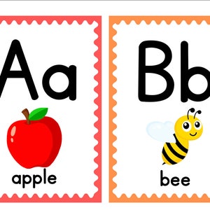 Cartes flash imprimables de l'alphabet