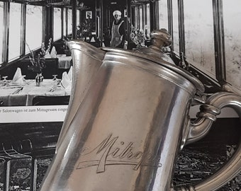 Seltenes kleines Kaffeekännchen 1916 - versilbert - Christofle - Speisewagen-Service MITROPA