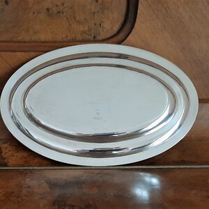 Maritime oval serving plate around 1900 silver-plated, Koch & Bergfeld, Bremen 1st-class service Norddeutscher Lloyd image 3