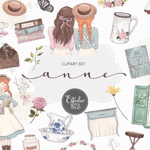 Anne Clipart Vintage Greengables Mädchen Clip Art Digital Download