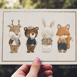 Vintage Woodland Animals, Woodland Clipart, Woodland Nursery ,nursery