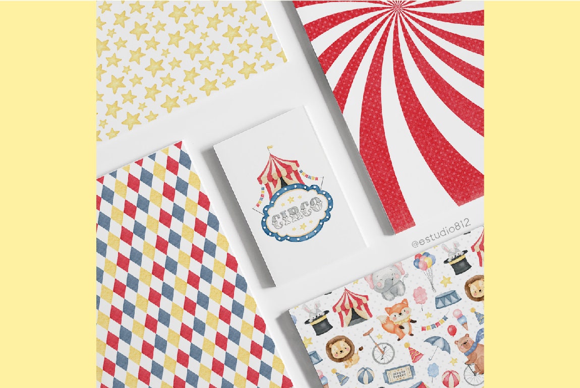 Circus Nursery Clipart Circus Animals Watercolor Digital - Etsy Australia