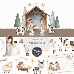 Presepe artigianale - Decorazioni natalizie tradizionali per una classica esposizione festiva