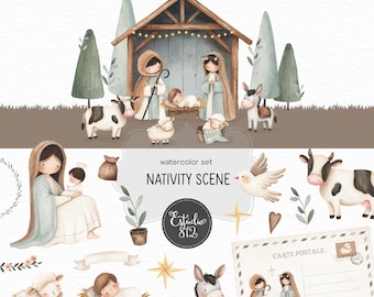 Handcrafted Nativity Scene - Traditional Christmas Decor for a Classic Holiday Display