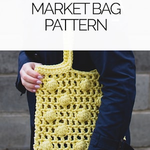 Crochet Market Bag Pattern | Crochet Reusable Net bag Pattern | Crochet Mesh Bag Tutorial Video
