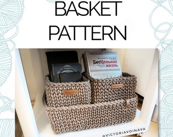 Crochet Basket Pattern Decorative Crochet Storage Basket Easy Crochet Pattern Diy Basket Organizer | Beginner Organizing Container