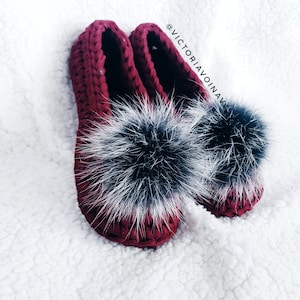 Häkeln Frauen Hausschuhe MUSTER | Home Damen Schuhe Schnittmuster | Häkelanleitung PDF