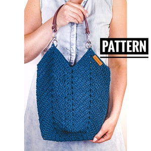 Crochet Bag with Handles Pattern | Crochet Market Bag Pattern | Crochet Reusable Net Bag Pattern | Crochet Tulip Bag | PDF | Tutorial Video
