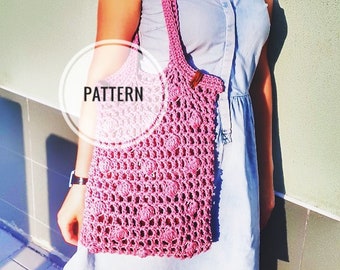 Crochet Market Bag Pattern | Crochet Reusable Net bag Pattern | Crochet Mesh Bag Tutorial Video