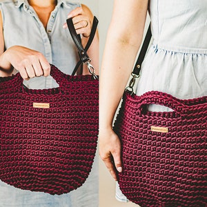 Crochet Tote Bag Pattern | Crochet Handbag Pattern | Crochet Bag with Handle Pattern | Crochet Pattern Bag | PDF | Tutorial Video