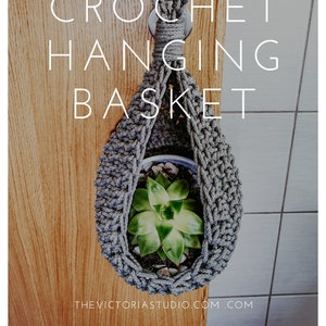Crochet Hanging Basket Pattern Succulent Planter Pattern Cocoon Hanging Basket Air Plant Holder Pattern Crochet Pod image 1