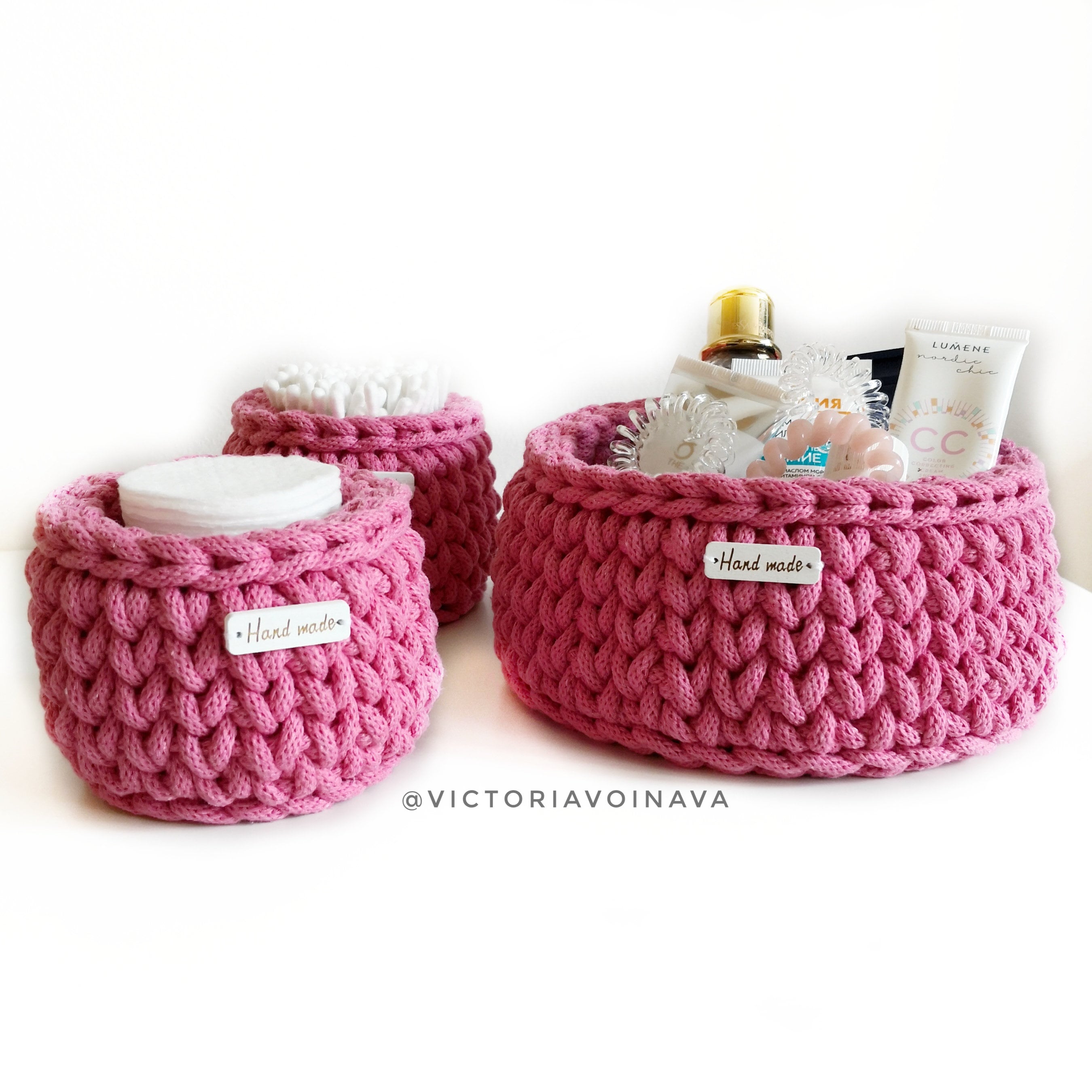 Crochet Round Basket Pattern Crochet Bathroom Storage Basket Pattern