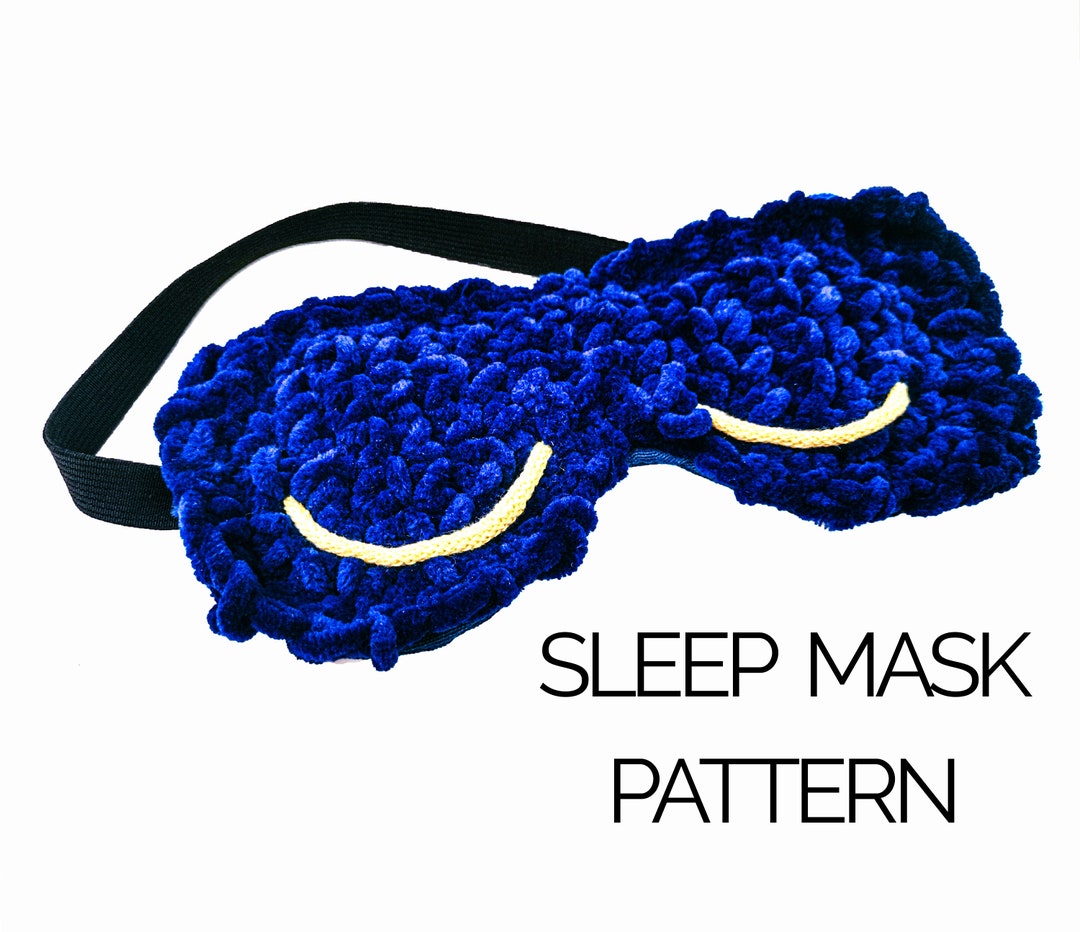 Crochet Sleep Mask Pattern Crochet Eye Mask Pattern PDF Etsy