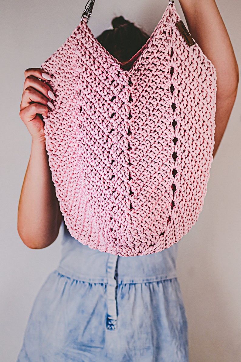 Crochet Tulip Bag Crochet Market Bag Pattern Crochet Reusable Net Bag Pattern PDF Crochet Bag with Handles Pattern Tutorial Video