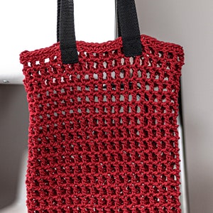 Modèle de sac fourre-tout au crochet Modèle de sac en filet de marché réutilisable au crochet Modèle de sac en filet au crochet image 7