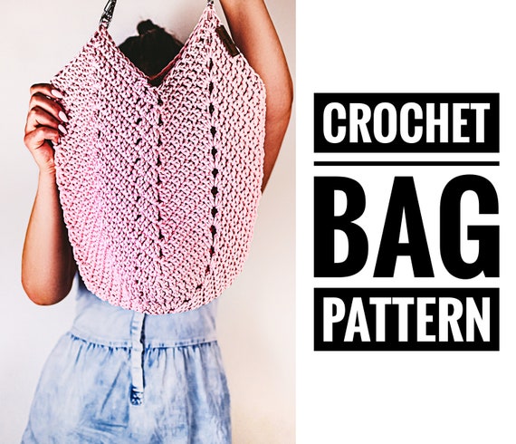 Patron Bolso con Asas a Ganchillo Patron Bolsa Market a crochet Patron Bolsa Red Reutilizable a crochet Bolso Tulipan a crochet PDF Video Tutorial Etsy Espana
