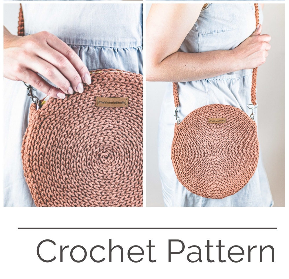 Crochet Circle Bag Pattern Crochet Round Bag Pattern Etsy